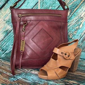 Lucky Brand maroon Crossbody